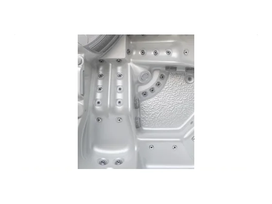 Spa XX-800 5 places, détail intérieur, coque acrylique et habillage du catalogue Alu Business