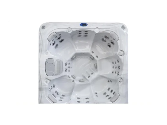 Spa XY-870 7 places, vue de dessus, coque acrylique et habillage du catalogue Alu Business